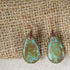 Turquoise Glass Picasso Teardrop Earrings - VP's Jewelry