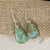 Turquoise Glass Picasso Teardrop Earrings - VP's Jewelry