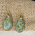 Turquoise Glass Picasso Teardrop Earrings - VP's Jewelry