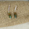 Amber & Green Bead Drop Earrings - VP's Jewelry