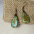 Turquoise Glass Picasso Teardrop Earrings - VP's Jewelry
