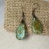 Turquoise Glass Picasso Teardrop Earrings - VP's Jewelry