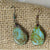 Turquoise Glass Picasso Teardrop Earrings - VP's Jewelry