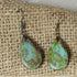 Turquoise Glass Picasso Teardrop Earrings - VP's Jewelry