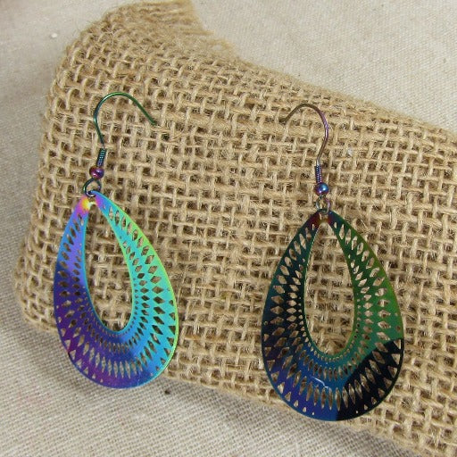 Rainbow Ultra Lite Teardrop Earrings - VP's Jewelry