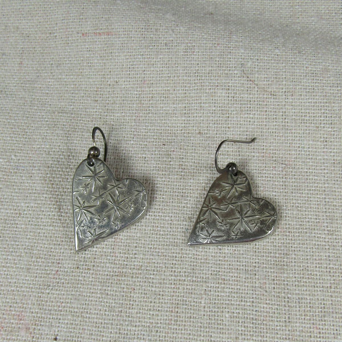 Handmade Pewter Heart Earrings - VP's Jewelry