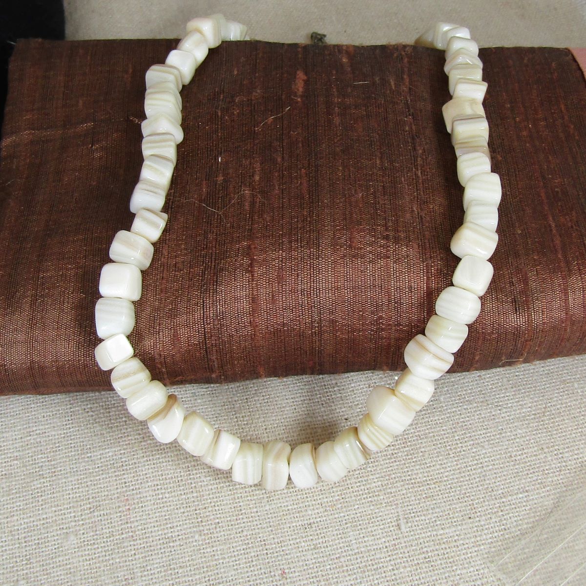 Kid's Antique White African Bead Necklace Unisex - VP's Jewelry