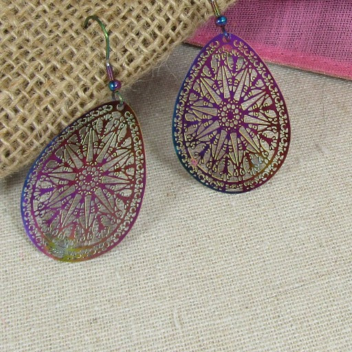 Rainbow Ultra Lite Teardrop Earrings - VP's Jewelry