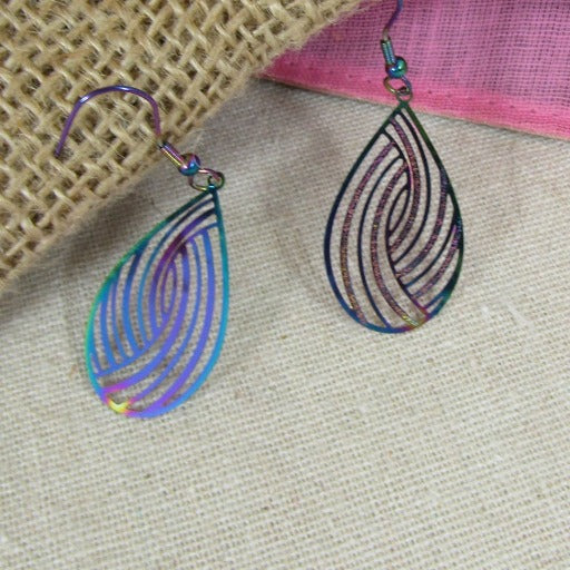 Rainbow Ultra Lite Teardrop Earrings - VP's Jewelry