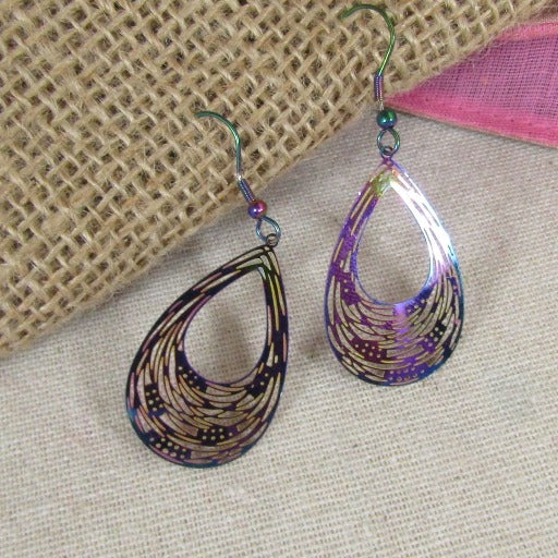 Rainbow Ultra Lite Teardrop Earrings - VP's Jewelry
