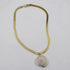 Cream Shell Pendant Necklace on Gold Chain - VP's Jewelry