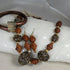 Wood and Beaded Bead Necklace Earrings and Leather Bracelet - VP's Jewelry  
