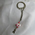 Pink Artisan Bead Awareness Key Chain