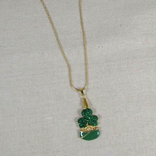 Green Clover Pendant Necklace - VP's Jewelry