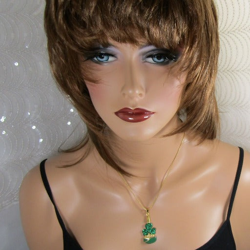 Green Clover Pendant Necklace - VP's Jewelry