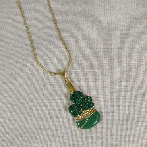 Green Clover Pendant Necklace - VP's Jewelry