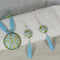 Handmade Blue & Green Designer Necklace & Earrings - VP's Jewelry
