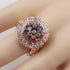 Multi-colored Rhinestone Fashion Rose Gold Ring  Size 8