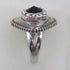 Black Rhinestone Fashion Ring Size 8