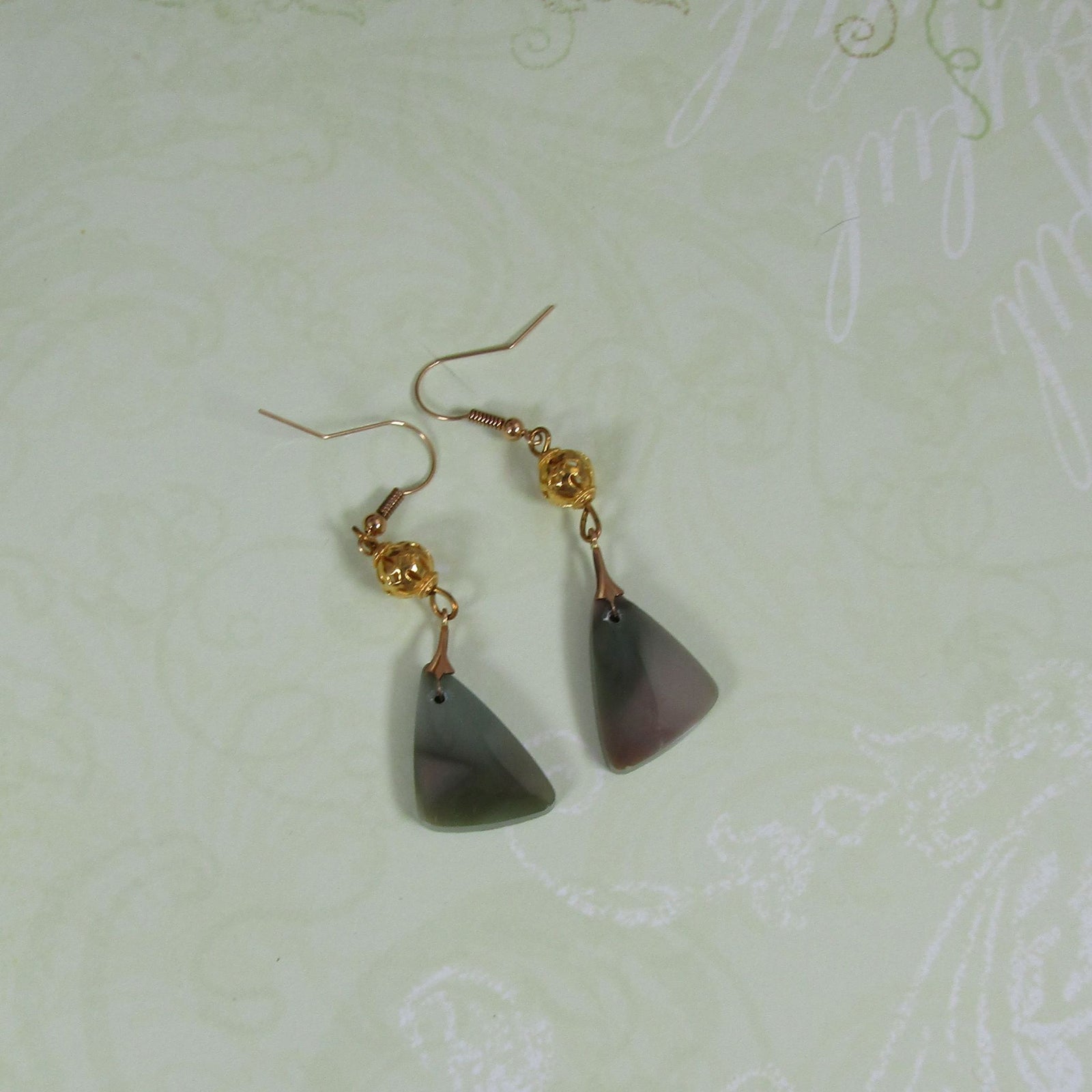 Buy Mexican Jasper Gemstone & 18K Gold Earrings