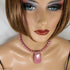 Rhodonite Pink Beaded Necklace and Earrings - VP's Jewelry