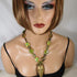 Kazuri Bead and Large Brass Pendant Necklace - VP's Jewelry