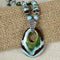 Kazuri Pendant Necklace Aqua & Brown Fair Trade Beads - VP's Jewelry