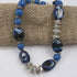 Blue Handmade Kazuri Statement Necklace Fair Trade Beads - VP's Jewelry  