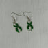 Green Awareness Ribbon Drop Earrings Liver Cancer
