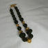 Big Bold Gold and Green Exotic Bead Necklace - VP's Jewelry