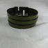 Green Triple Strand Leather Cuff Bracelet - VP's Jewelry