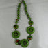 Handmade Apple Green Kazuri Necklace Fair Trade Beads - VP's Jewelry