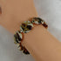 Handmade Kazuri Bracelet in Cream & Brown & Gold Fair Trade Beads - VP's Jewelry