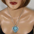 Big Aqua Heart Pendant Necklace - VP's Jewelry