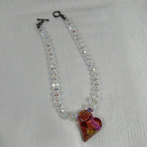Crystal Heart Necklace Sweetheart Necklace - VP's Jewelry  