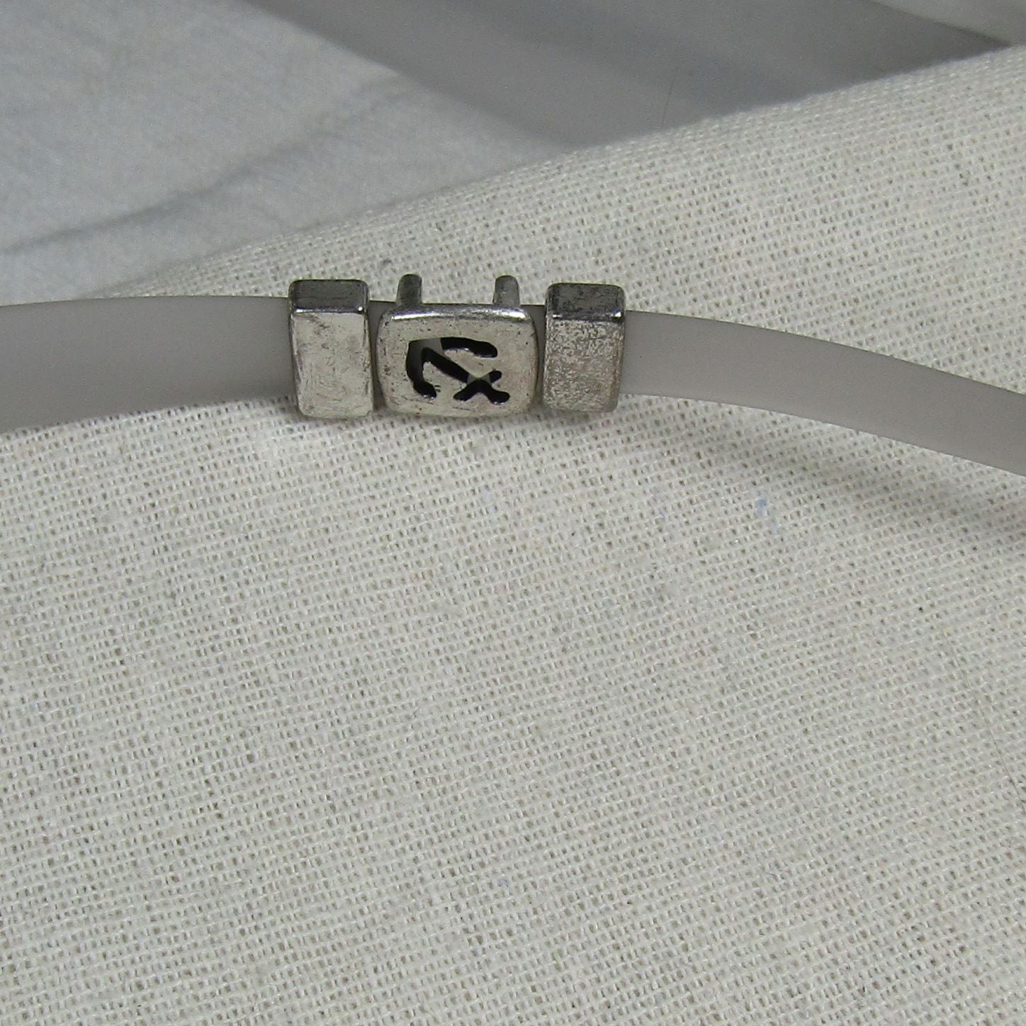Grey Choker with AnchorJelly Band Choker - VP's Jewelry