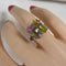 Big Multi Colored CZ Ring Size 7