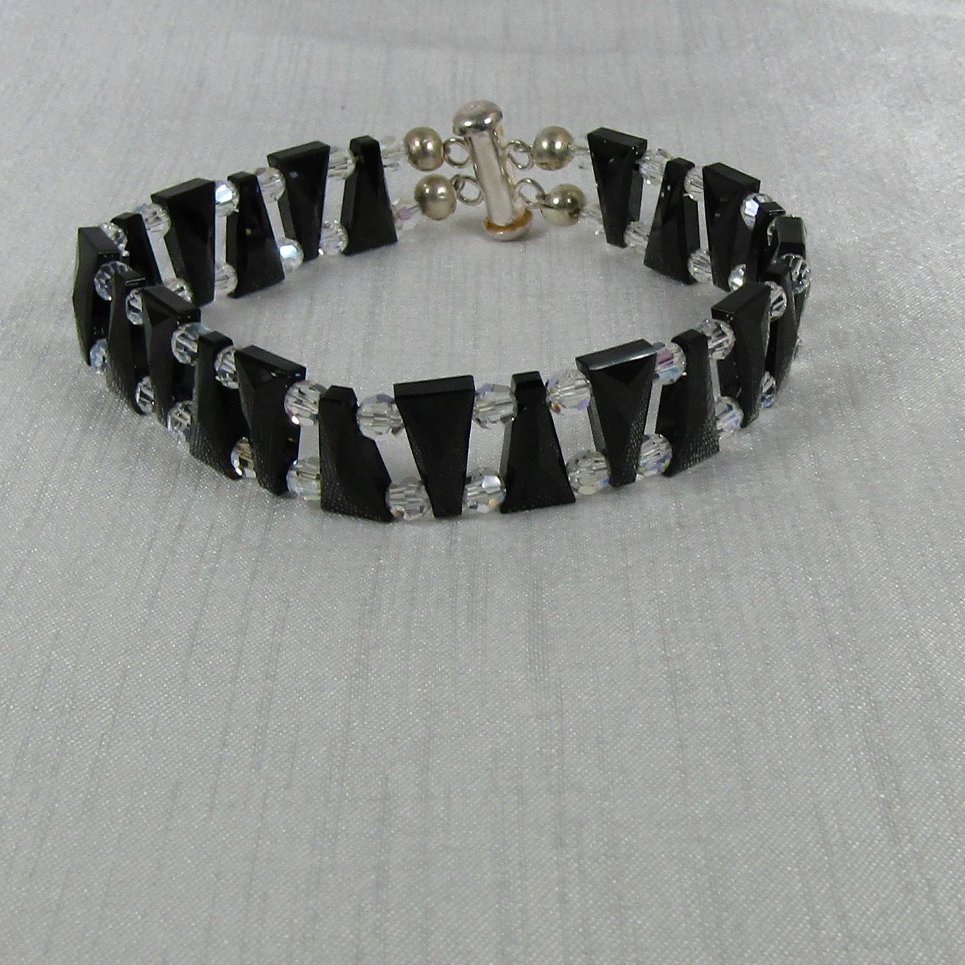 Black Crystal Cuff Bracelet - VP's Jewelry