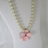 Statement Necklace in Pearl With Pink Poppy Pendant - VP's Jewelry 