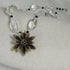 Necklace in Clear Quartz with Silver Flower Pendant - VP's Jewelry