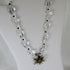 Necklace in Clear Quartz with Silver Flower Pendant - VP's Jewelry