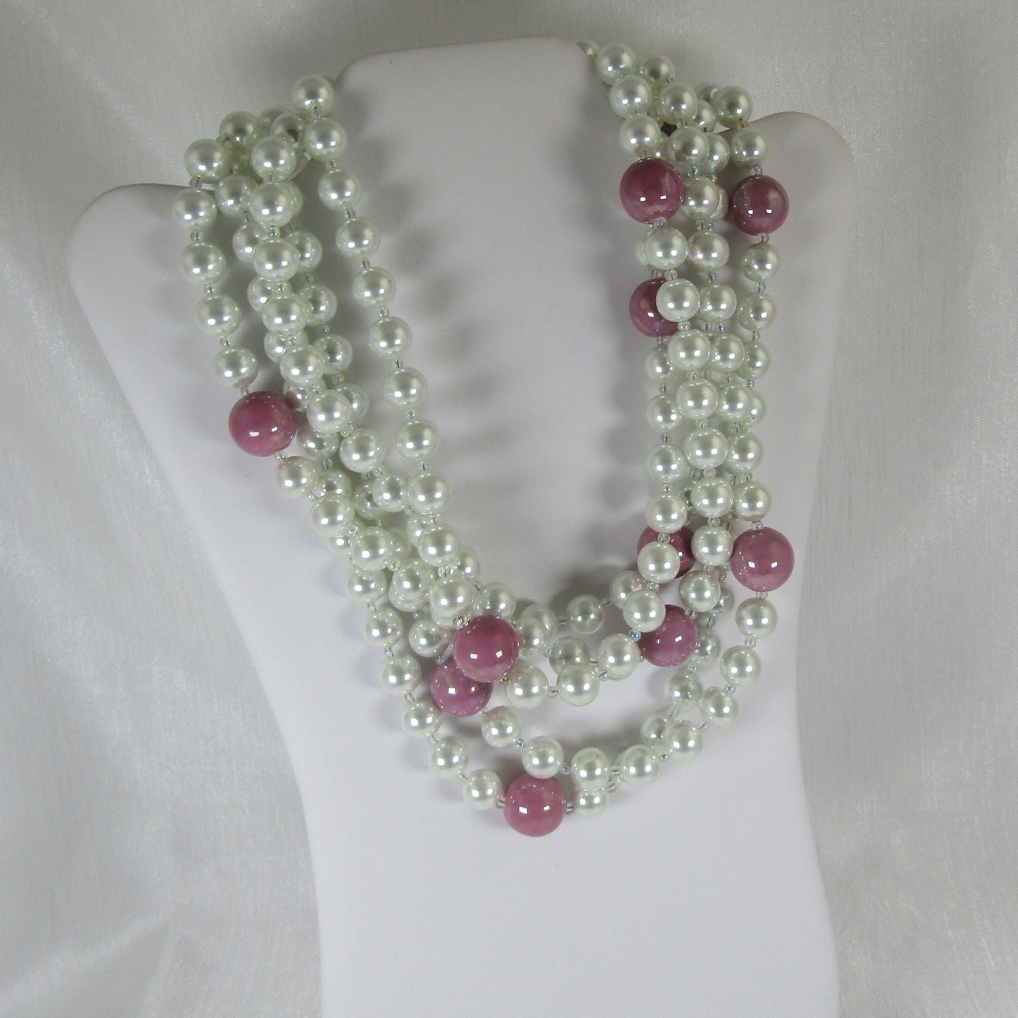 Big Bold Statement Pearl Necklace 5 Strands - VP's Jewelry