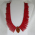 Big Bold Necklace Handmade Red Stick Bead Cleopatra Collar