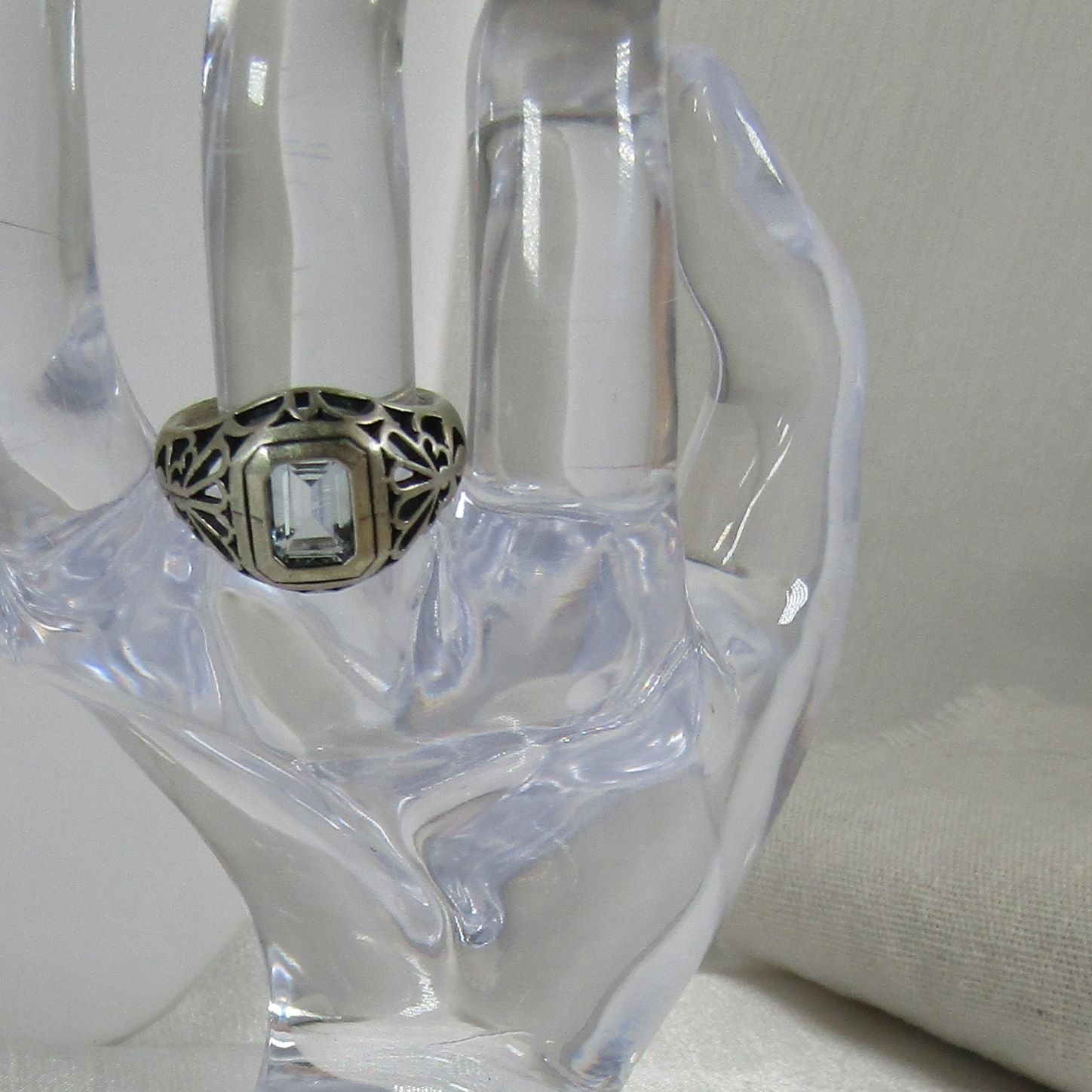 Aquamarine Gemstone Right Hand Ring