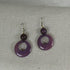 Eco-friendly Purple Hoop Tagua Nut Earrings - VP's Jewelry