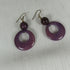 Eco-friendly Purple Hoop Tagua Nut Earrings - VP's Jewelry