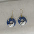 Big Blue White  & Gold Ceramic Hoop Earrings - VP's Jewelry