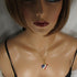 American Flag Heart Charm Pendant Necklace Gold - VP's Jewelry