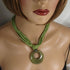 Green Snakeskin Pendant on Suede - VP's Jewelry