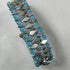 Fashionable Aqua & Gray Crystal Beaded Cuff Bracelet - VP's Jewelry